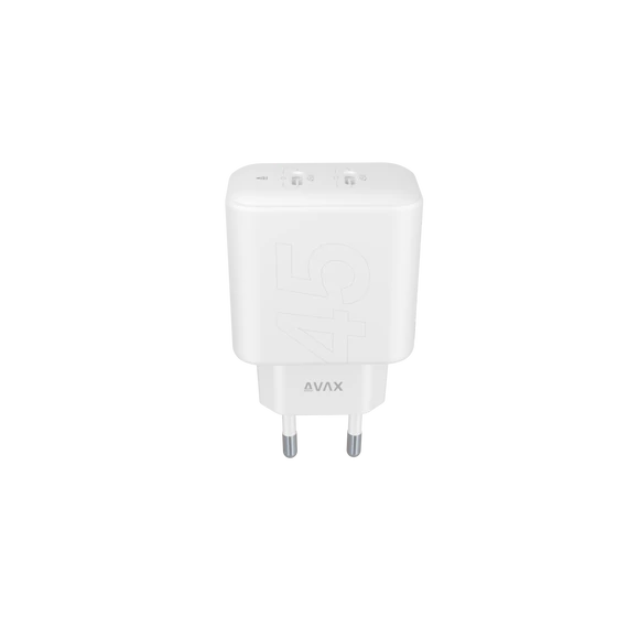 AVAX CH602W SPEEDY+ 45W GaN gyors töltő adapter 2x USB-C (PD3.0), fehér