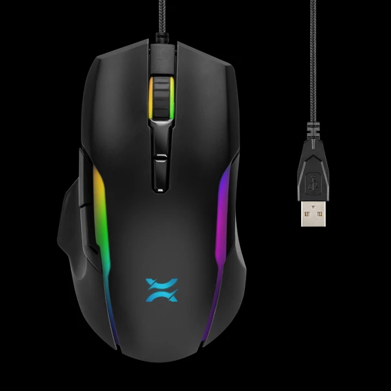 NOXO Deviator Gaming egér 6400dpi, RGB
