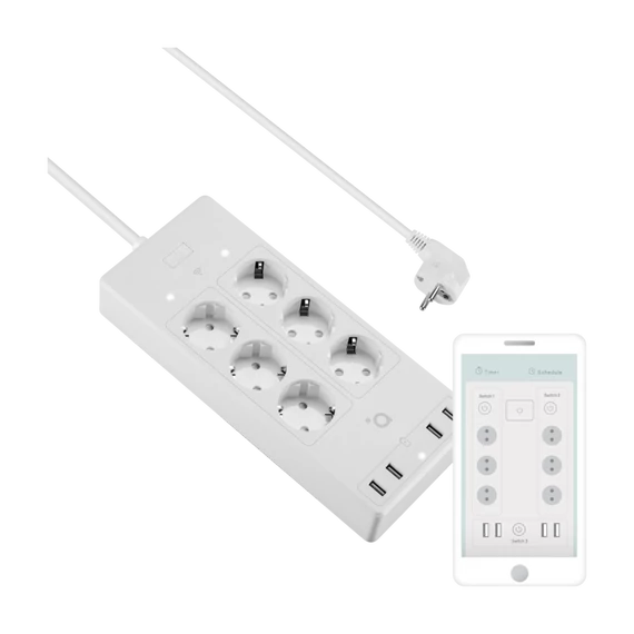 ACME SH3305 Smart Wifi EU Hálózati elosztó, 6 dugó